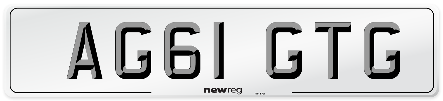 AG61 GTG Number Plate from New Reg